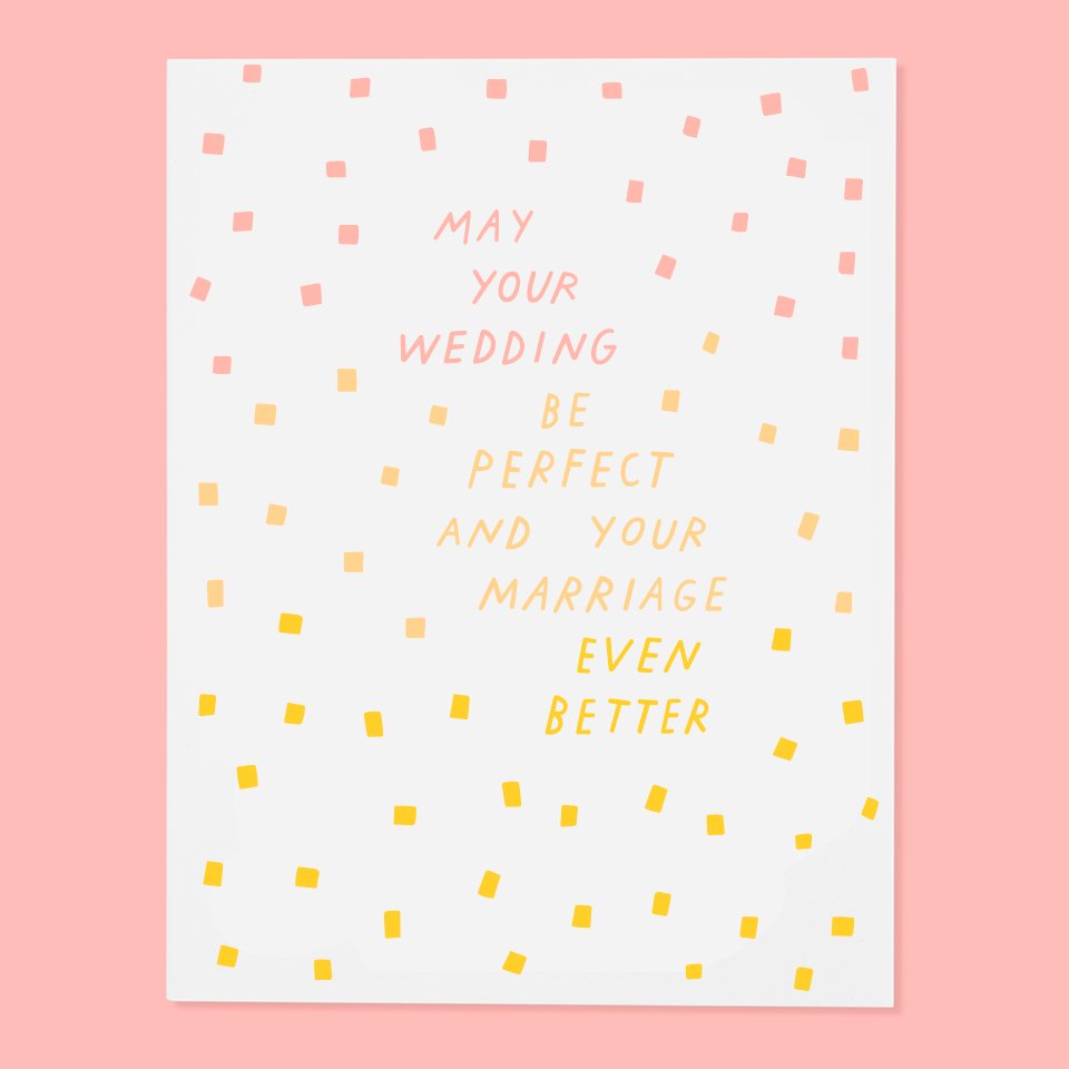 May Your Wedding Be Perfect Greeting Card