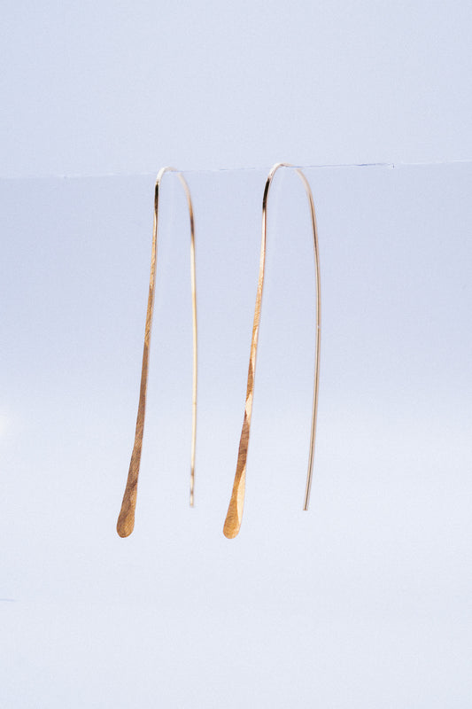 Long Arch Earrings, Gold Fill, Rose Gold Fill, or Sterling Silver