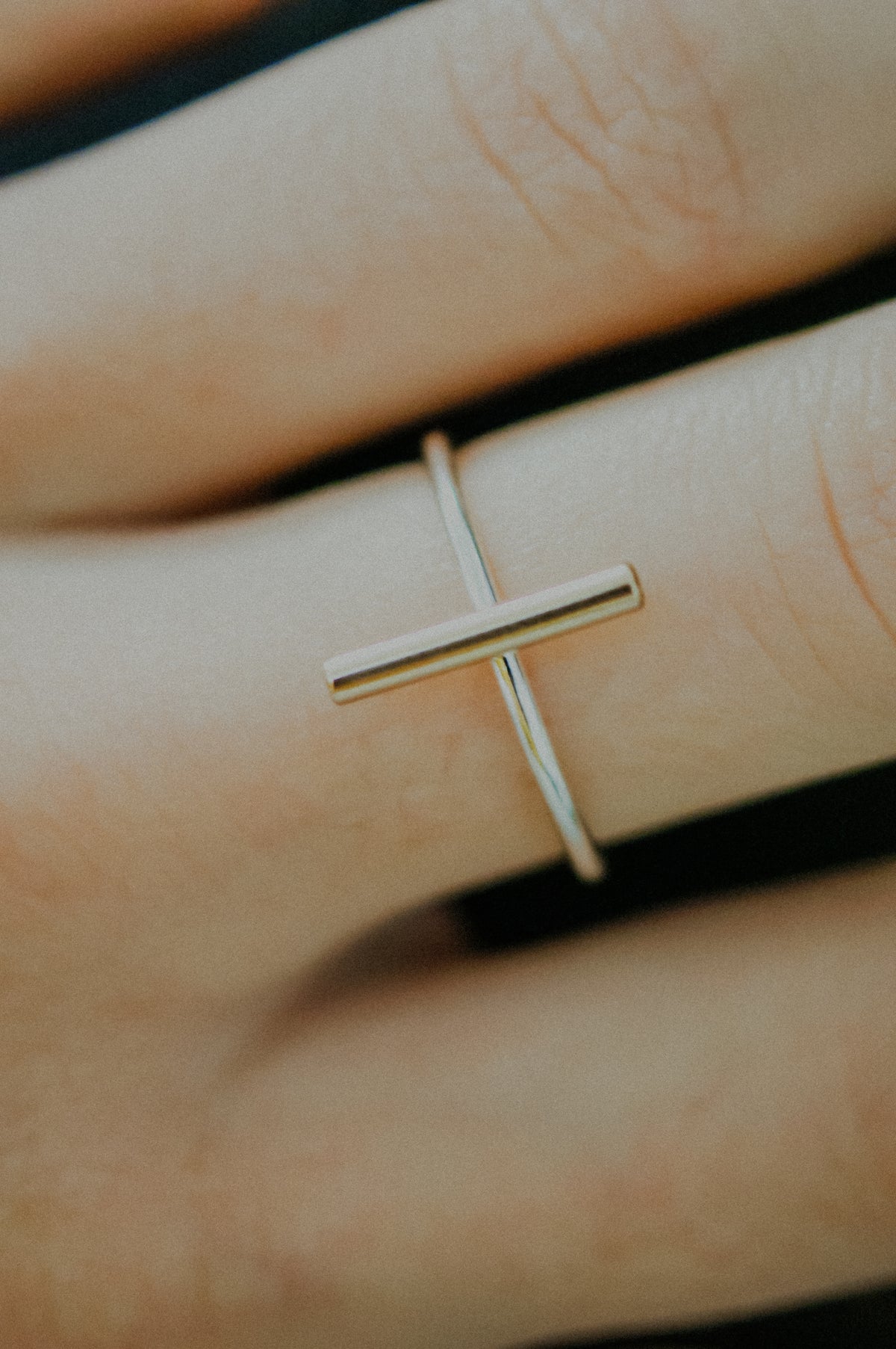 Mini Bar Ring, Sterling Silver