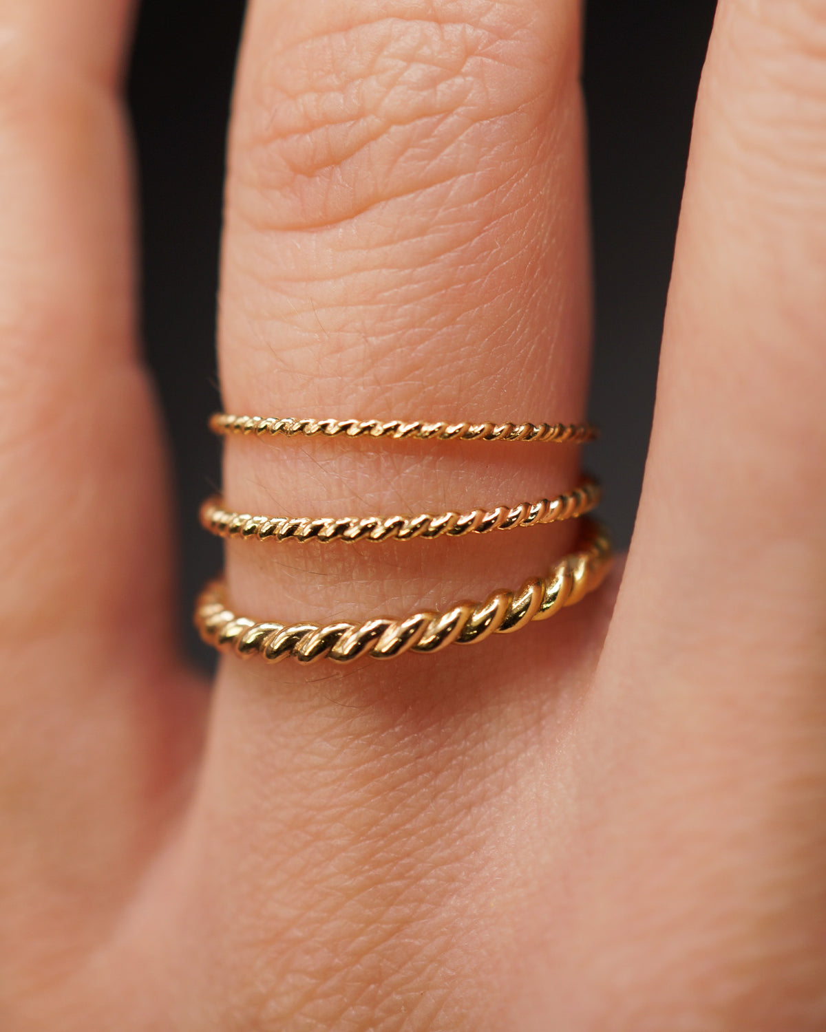 Chunky Twist Ring, 14K Gold Fill