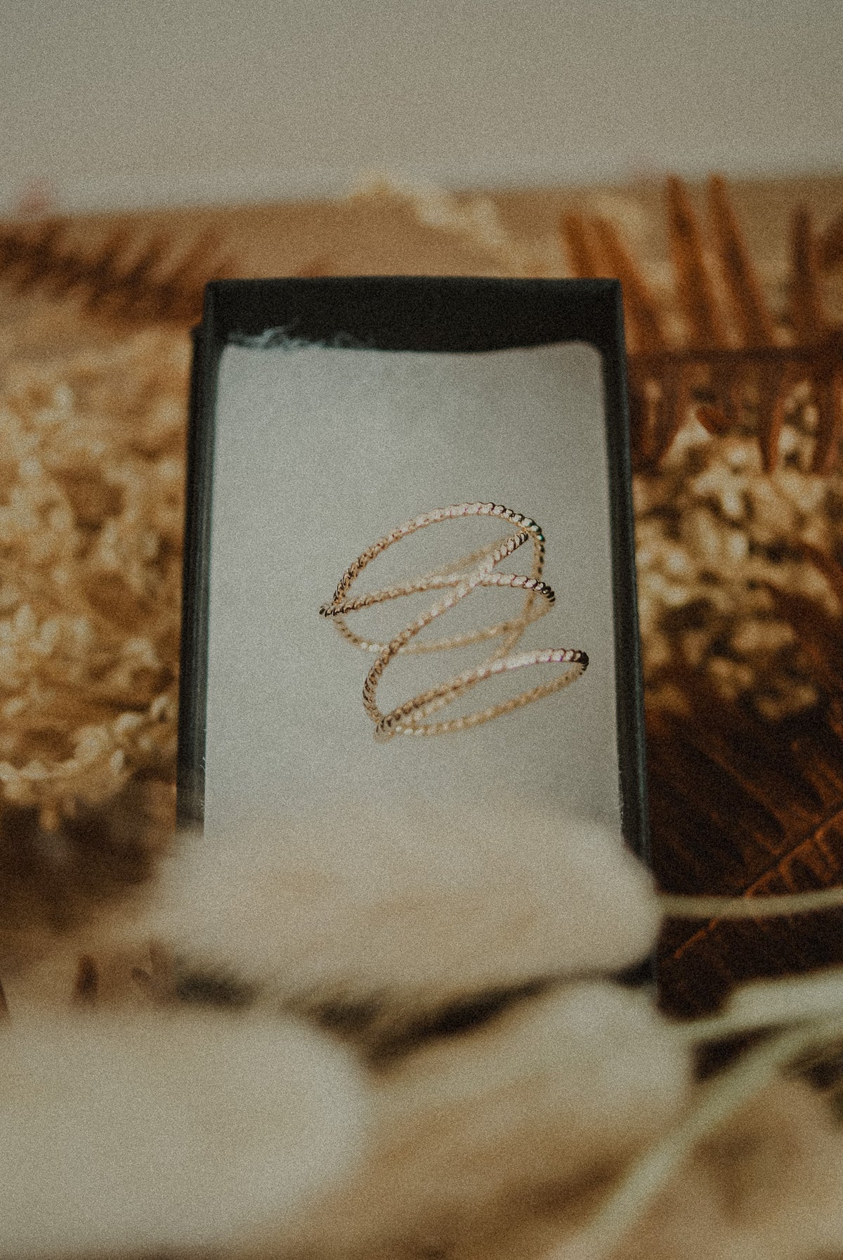 Large Twist Wraparound Ring, 14K Rose Gold Fill