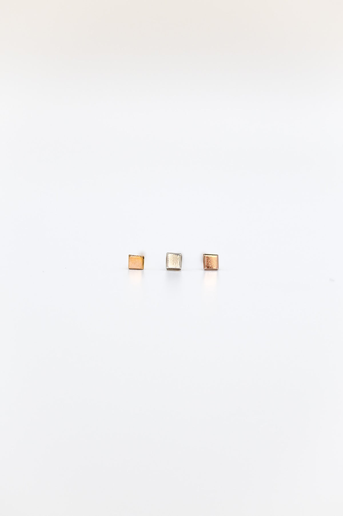 Square Mirror Flat Back Stud Earring