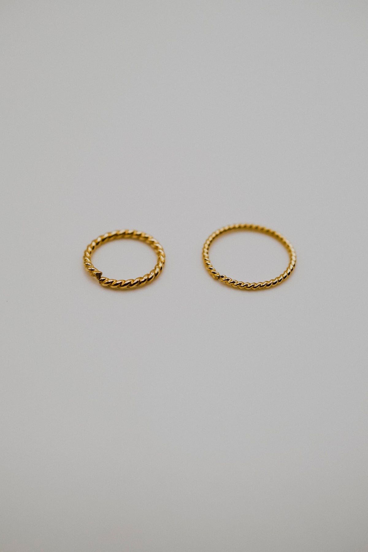 Twist Huggie Hoop Earring in Solid 14K Gold