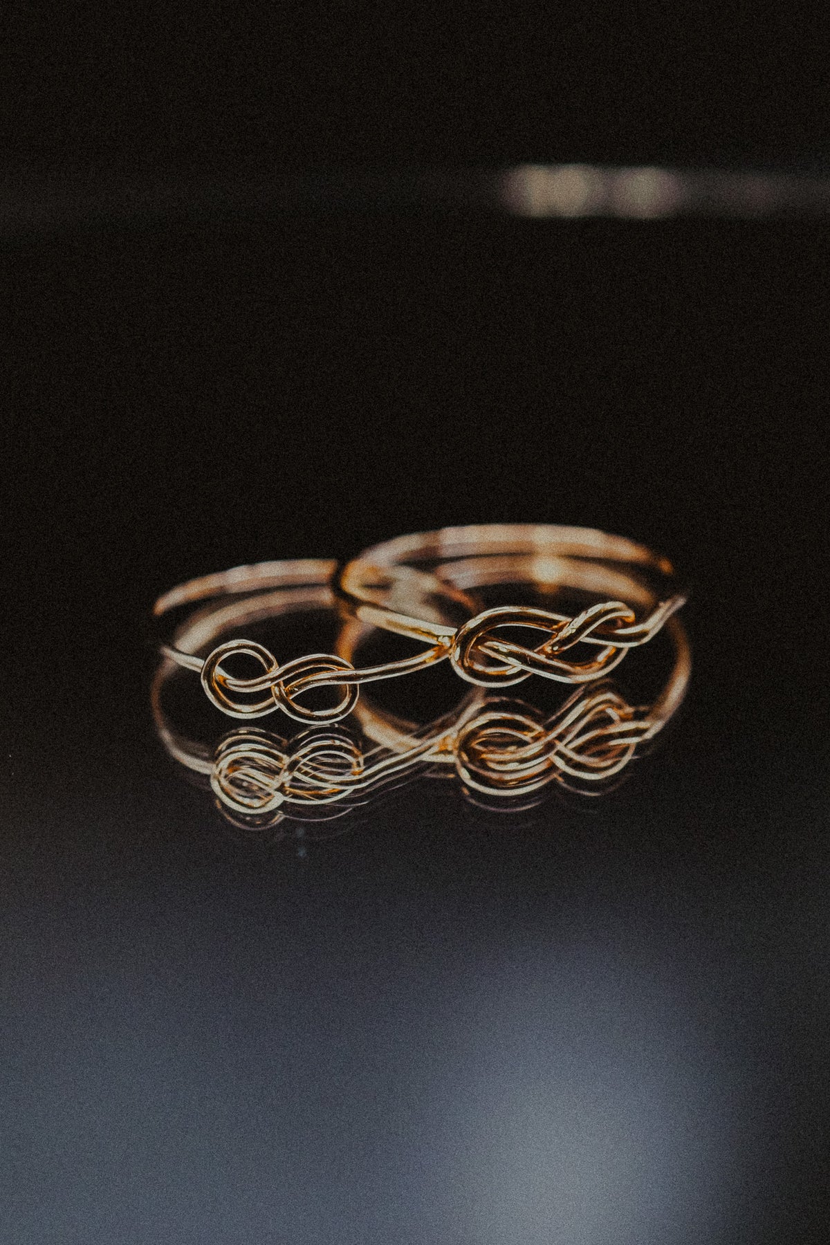 Infinity Knot Ring, Solid 14K Gold