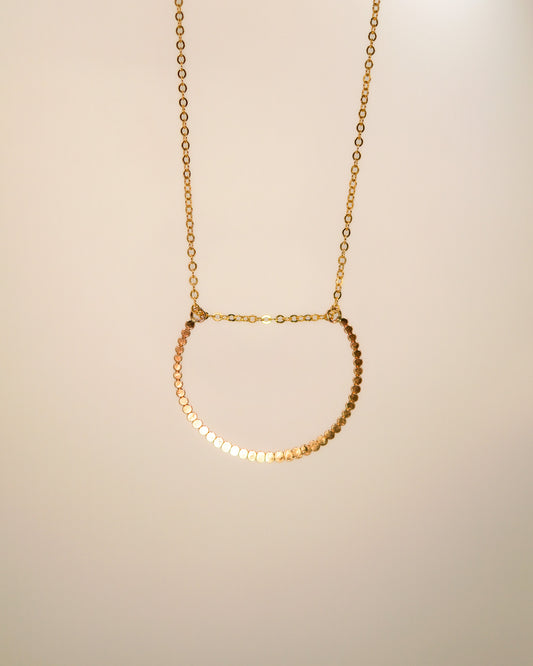Large Bead Necklace, Gold Fill, Rose Gold Fill, Sterling Silver