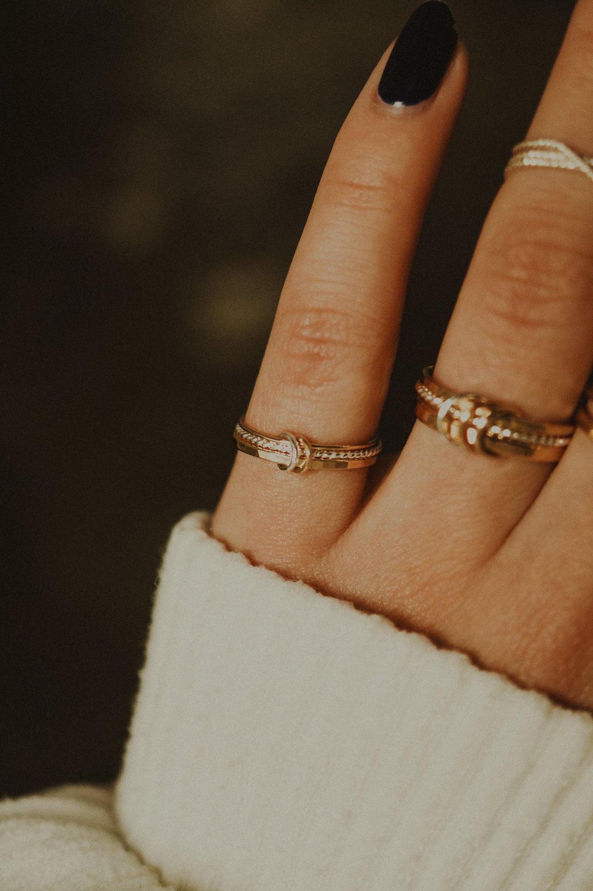 Duo Link Ring, Mixed Metals