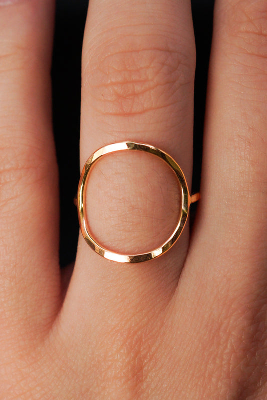 Circle Ring, Solid 14K Gold