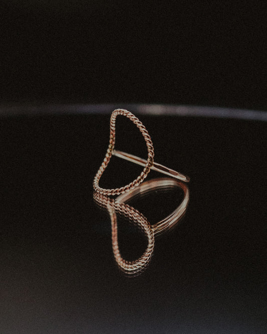 Twist Circle Ring, 14K Rose Gold Fill