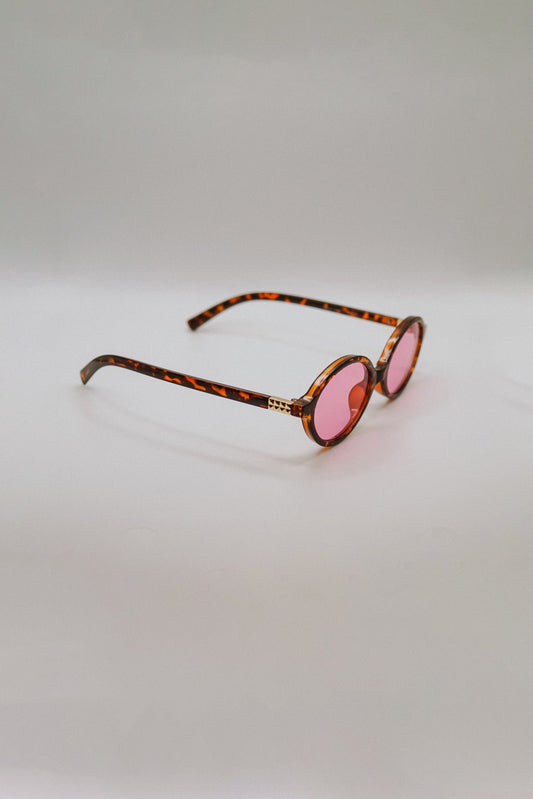Pink Lens Tortoiseshell Sunglasses