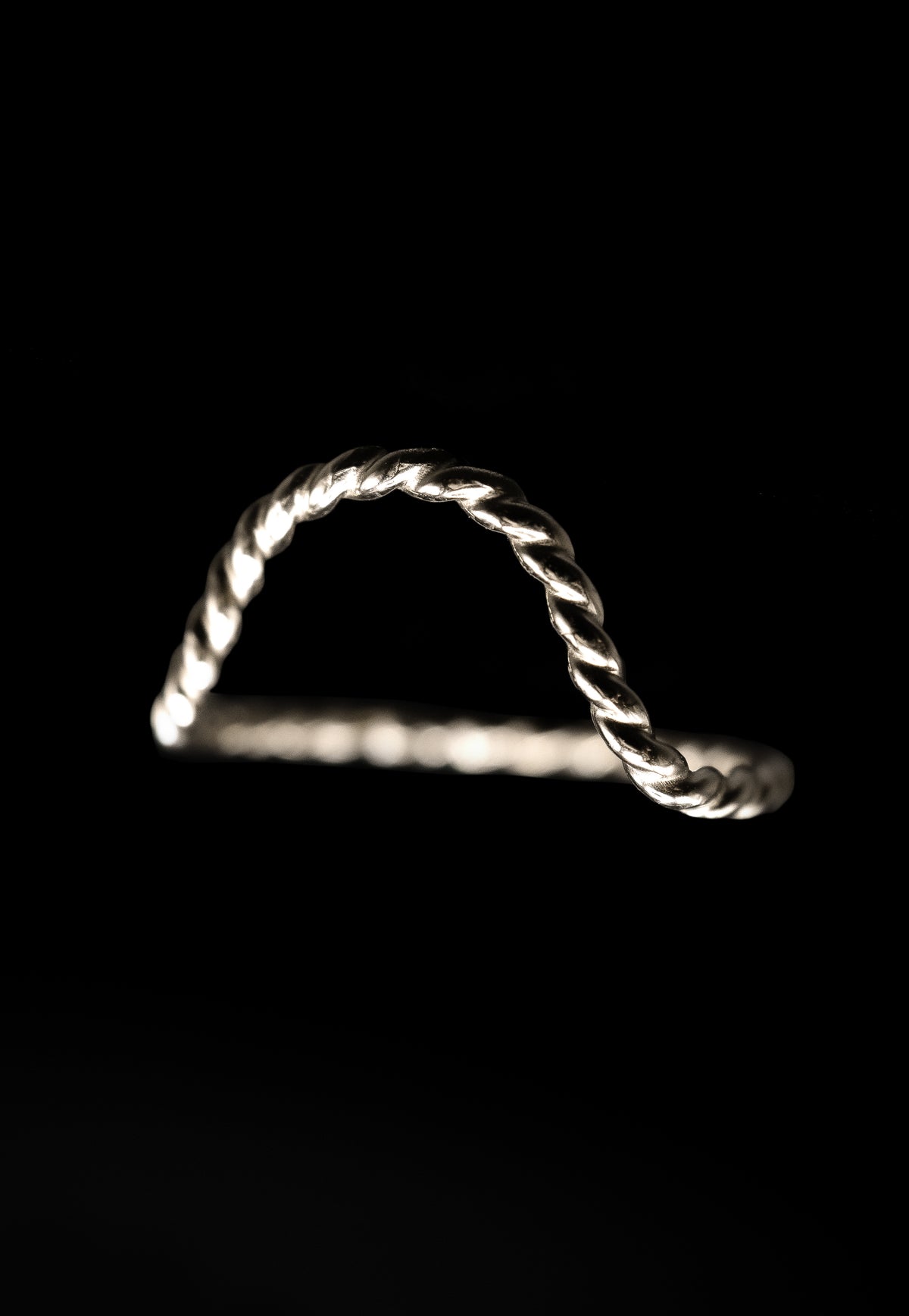 Twist Arc Ring, Sterling Silver