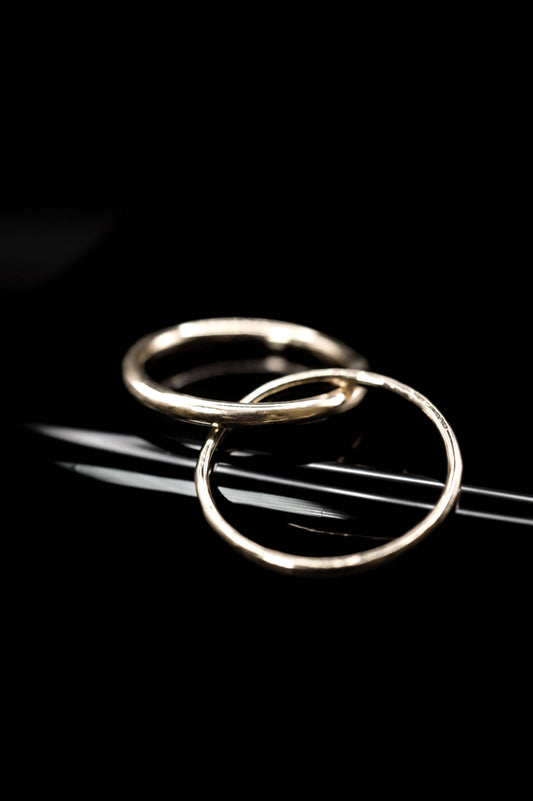 Asymmetrical Interlocking Ring, Sterling Silver