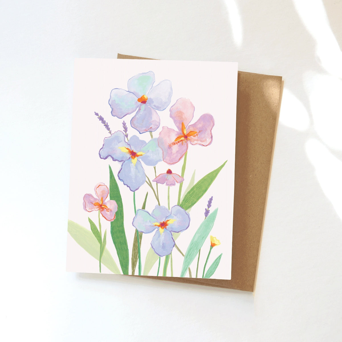 Iris Flower Greeting Card