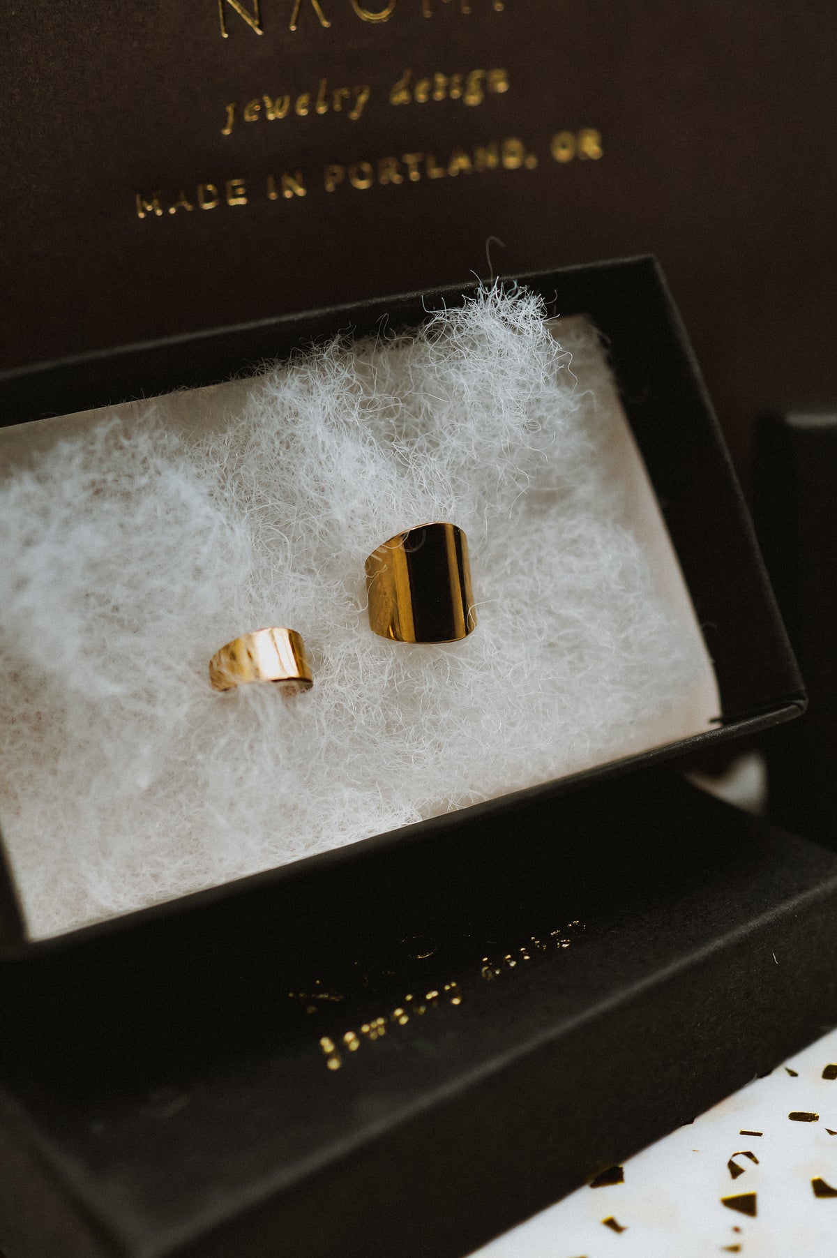 Double Shield Ear Cuff Set of 2, 14K Gold Fill