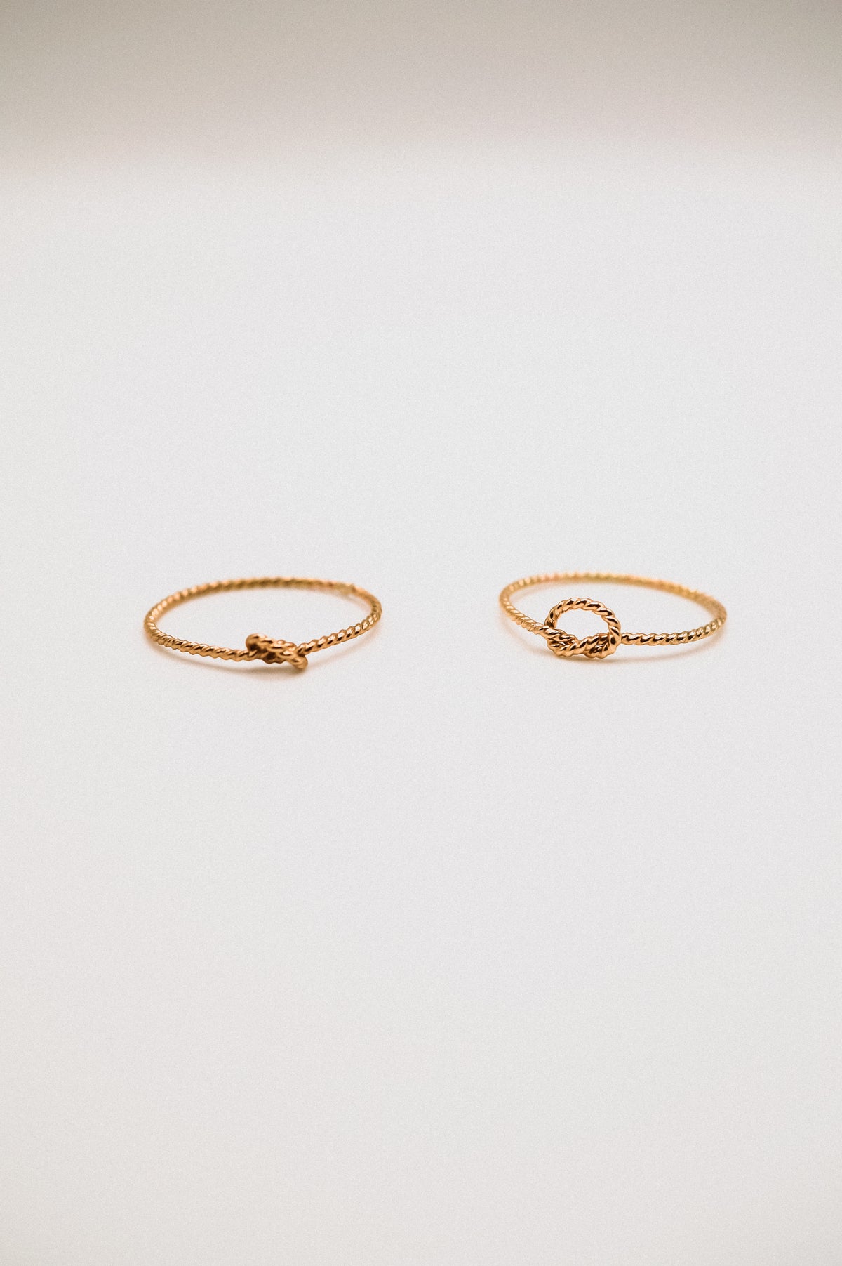 Twist Open Knot Ring, Solid 14K Gold
