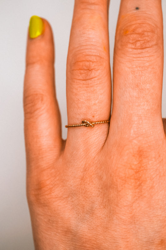 Twist Closed Knot Ring, 14K Gold Fill