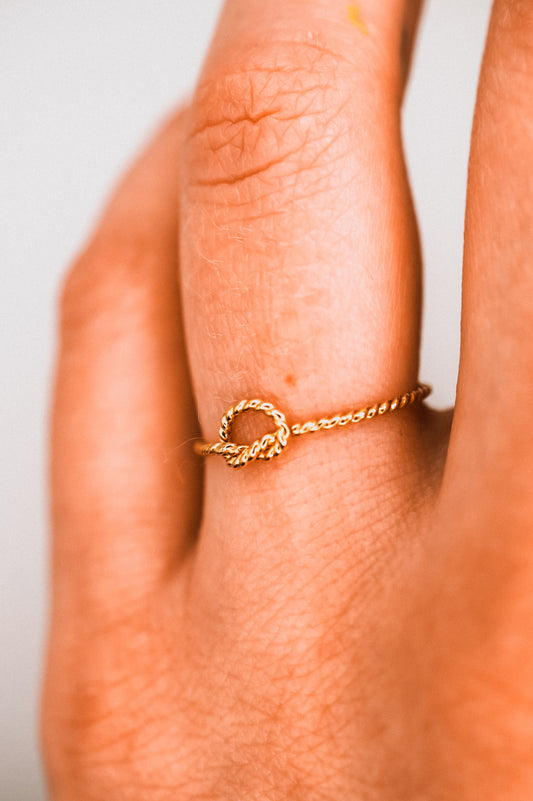 Twist Open Knot Ring, 14K Gold Fill