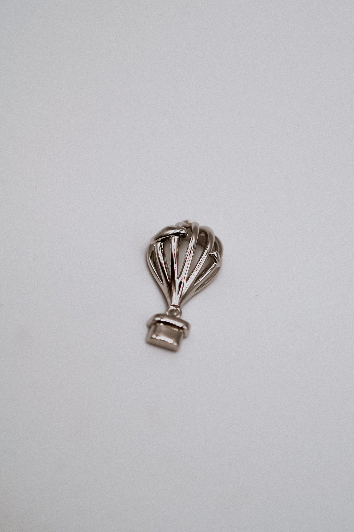 Hot Air Balloon Charm, Sterling Silver