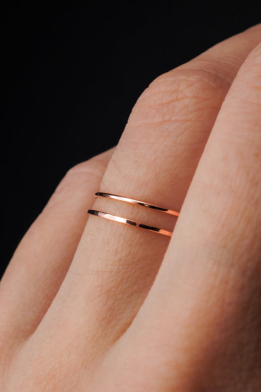 Ultra Thin Ring, 14K Rose Gold Fill