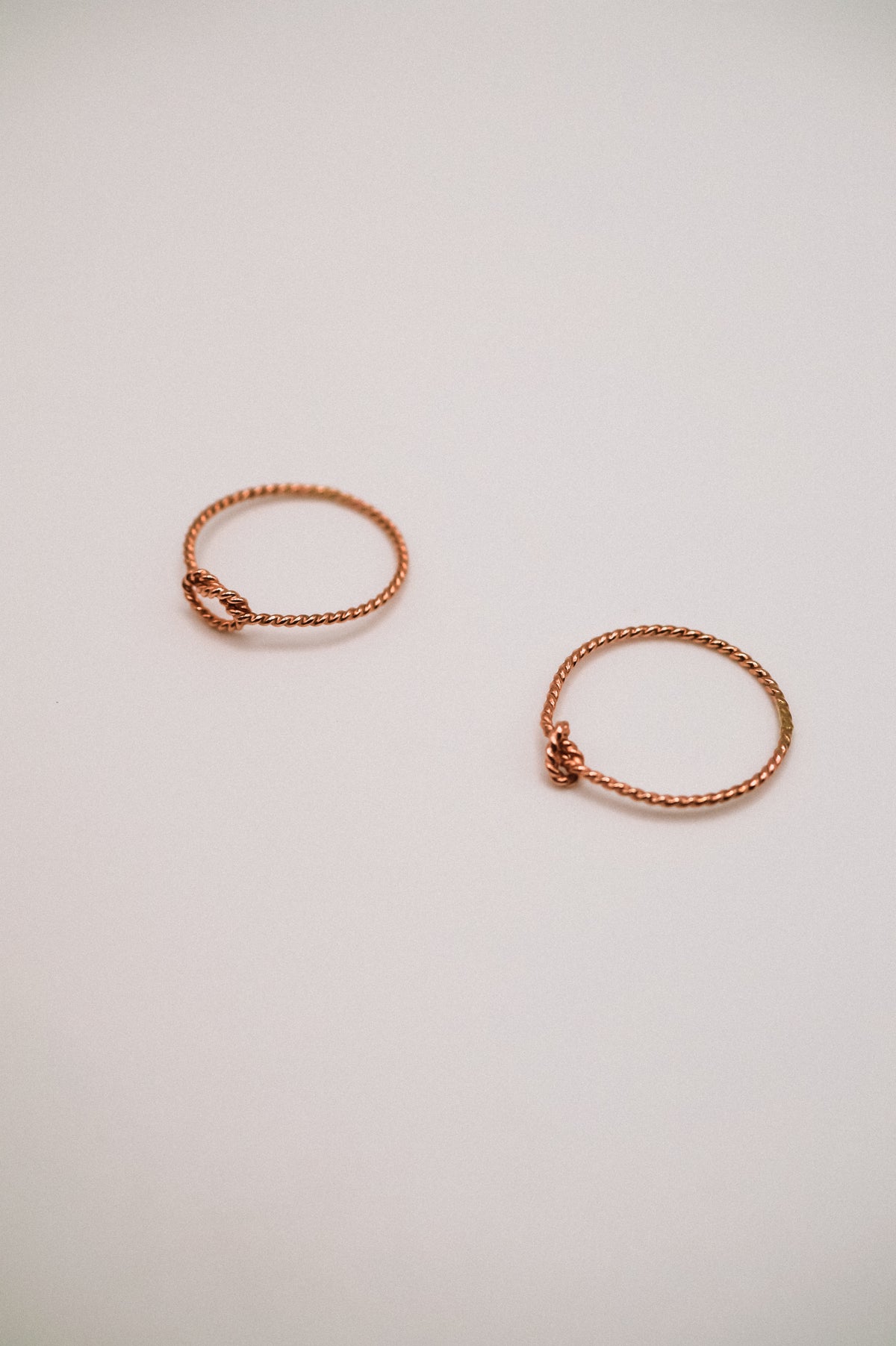 Twist Closed Knot Ring, Solid 14K Rose Gold