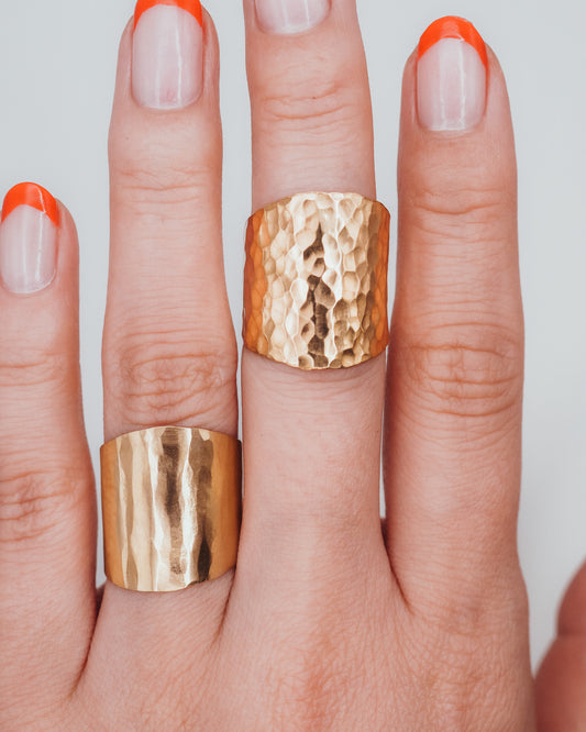 Small Shield Ring, 14K Gold Fill