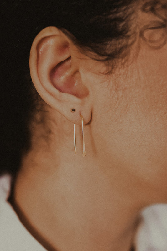 Small Arch Earrings in Solid Gold