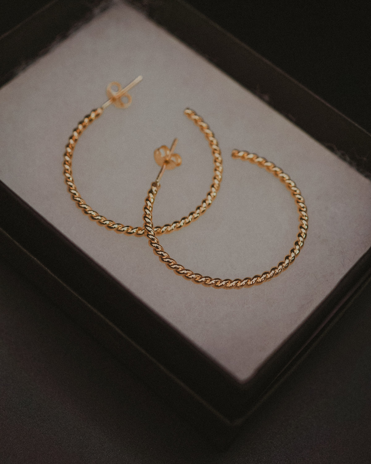 Chunky Twist Hoops in 14K Gold Fill, Rose Gold Fill or Sterling Silver