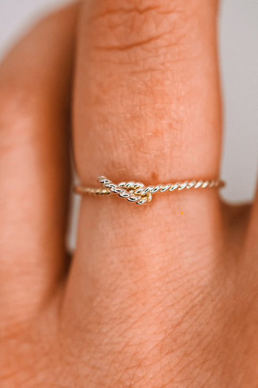 Twist Closed Knot Ring, Sterling Silver