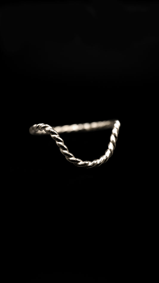 Twist Arc Ring, Sterling Silver