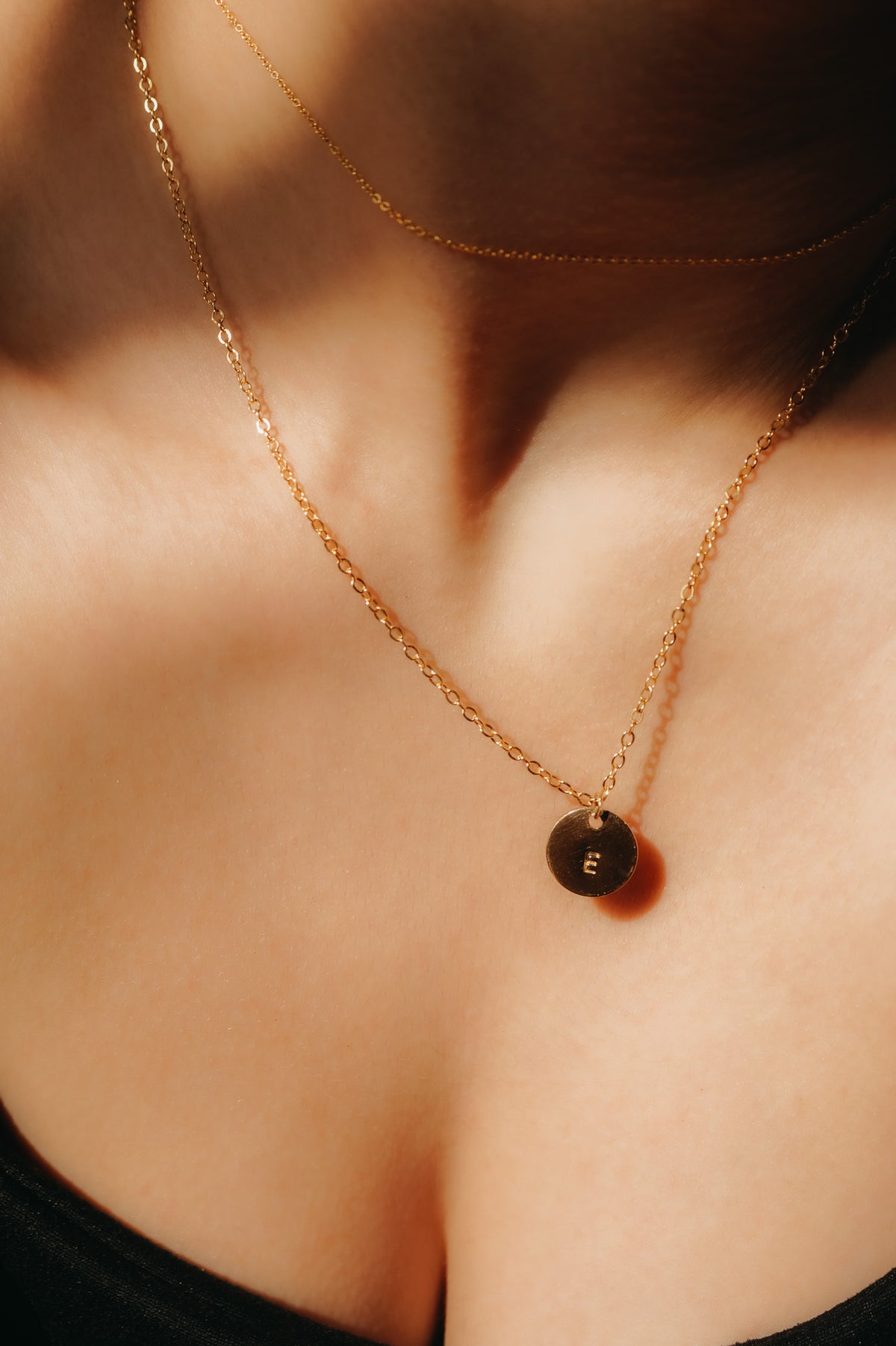Choker with Monogram Layering Necklace Set in Gold Fill