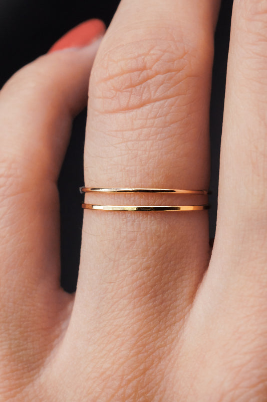 Ultra Thin Ring, Solid 14K Gold