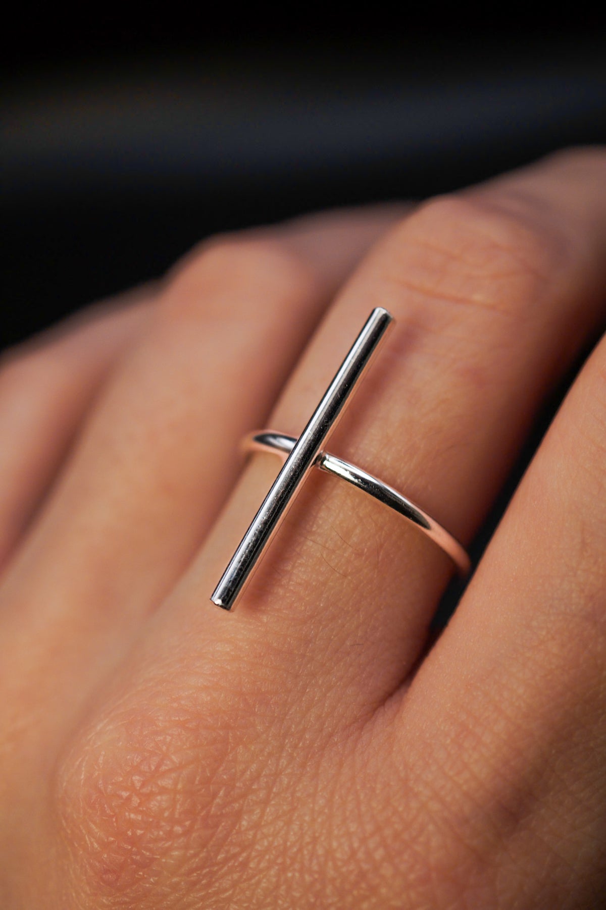 Bar Ring, Sterling Silver