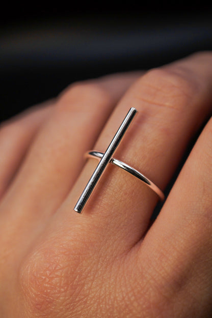 Bar Ring, Sterling Silver
