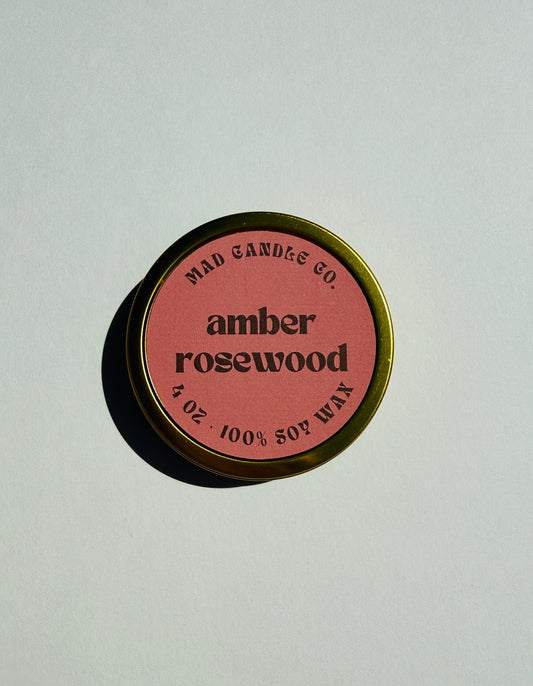 Amber Rosewood Soy Candle
