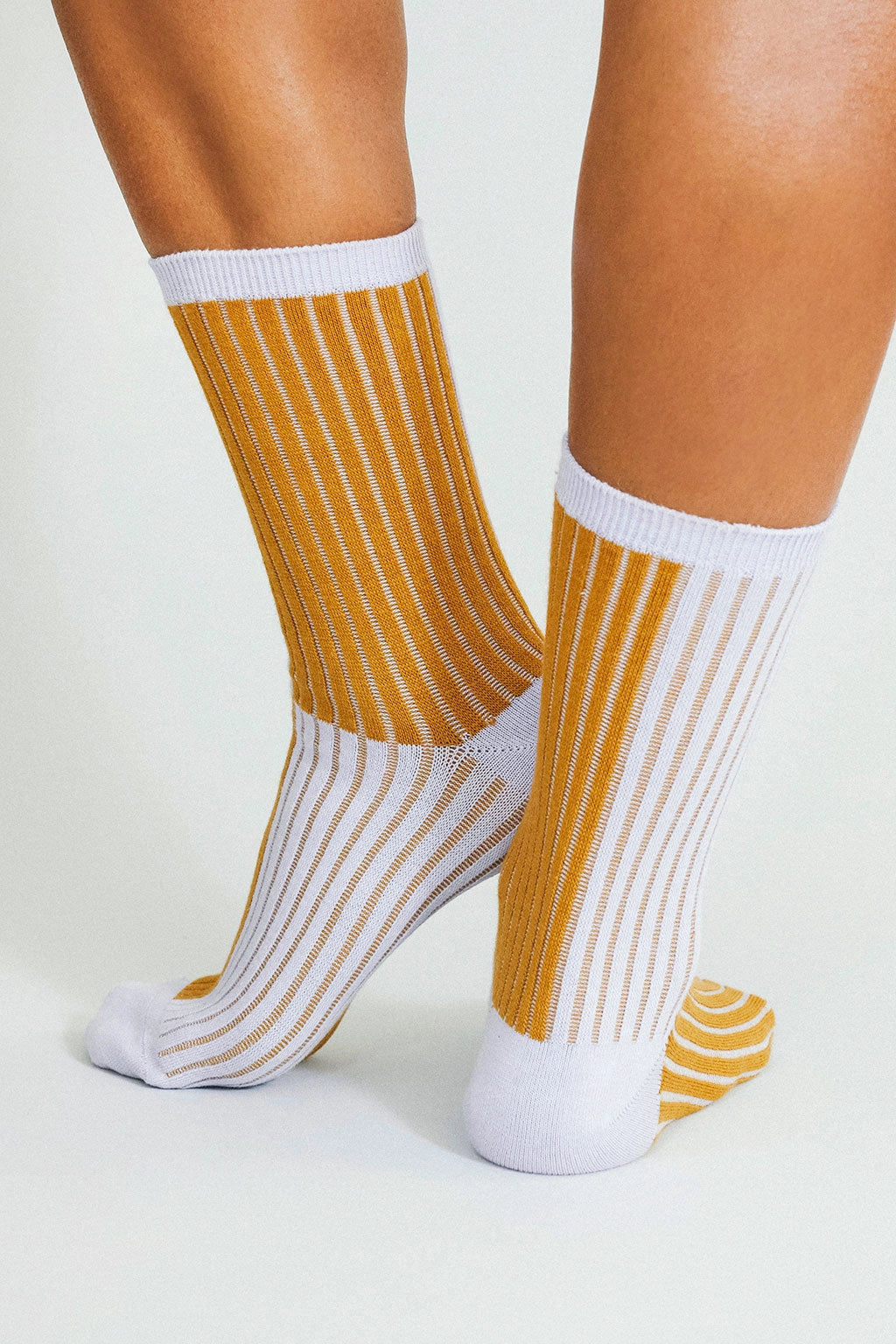 Lavender & Rust Crew Socks