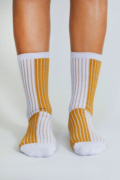 Lavender & Rust Crew Socks