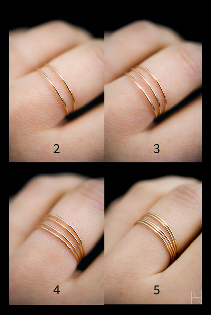 Ultra Thin Ring, Solid 14K Gold
