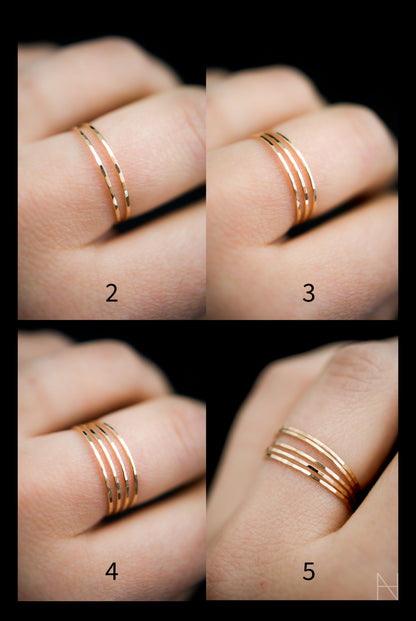 Ultra Thin Ring, Solid 14K Gold