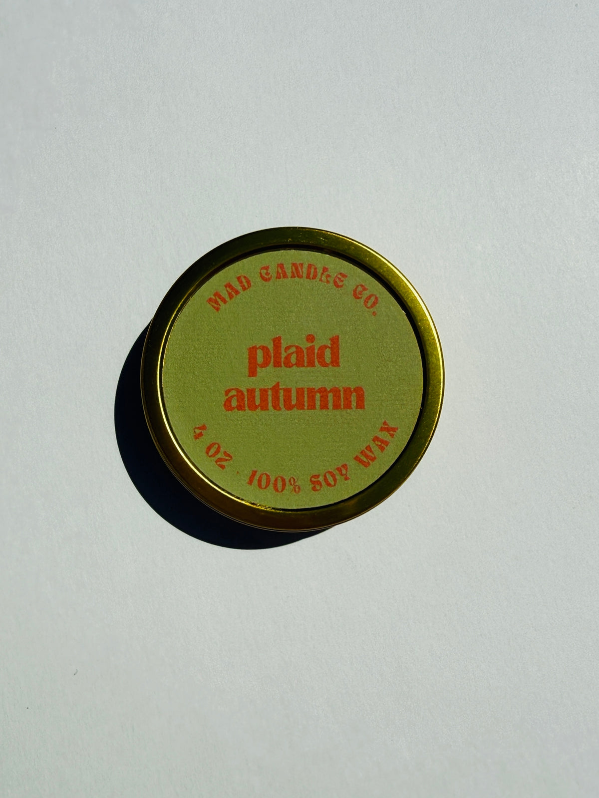 Plaid Autumn Soy Candle