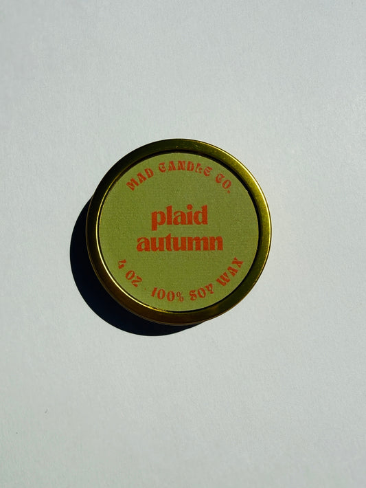 Plaid Autumn Soy Candle