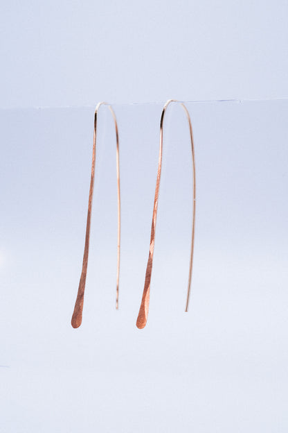 Long Arch Earrings in Solid Gold