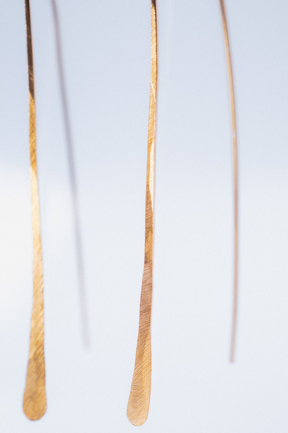 Long Arch Earrings in Solid Gold