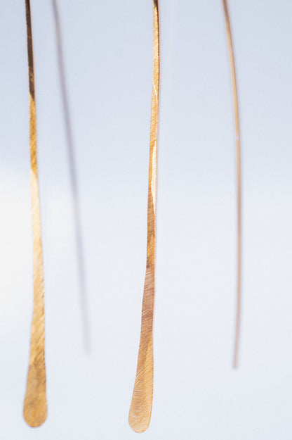 Long Arch Earrings in Solid Gold