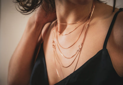 Blocky Letter Necklace, 14K Gold Fill