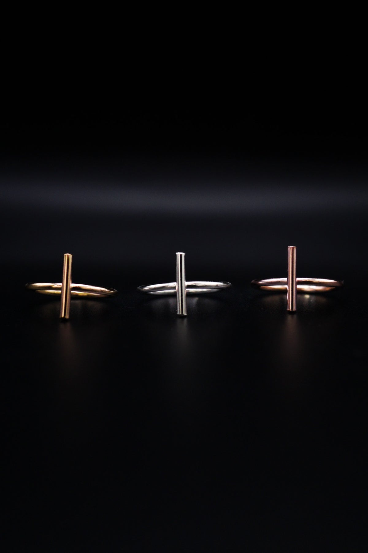 Mini Bar Ring, Sterling Silver