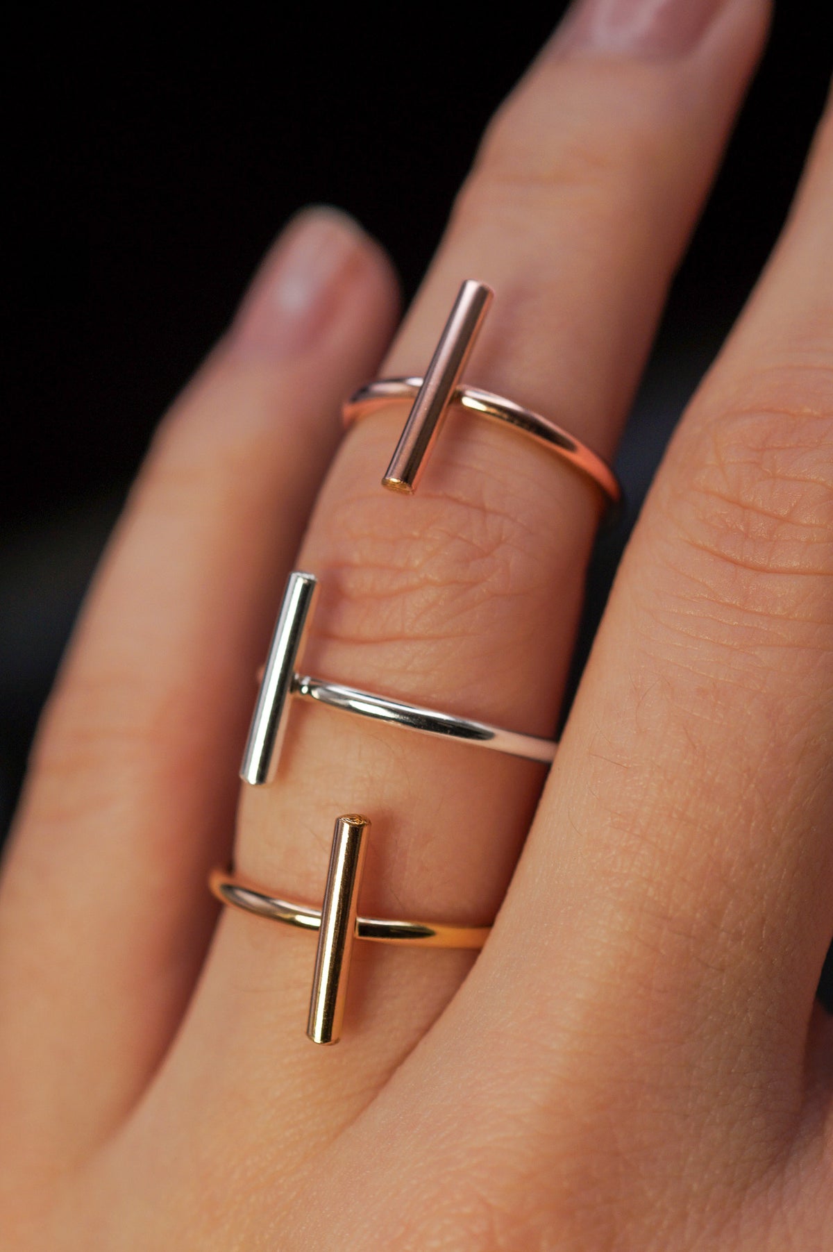 Mini Bar Ring, 14K Gold Fill