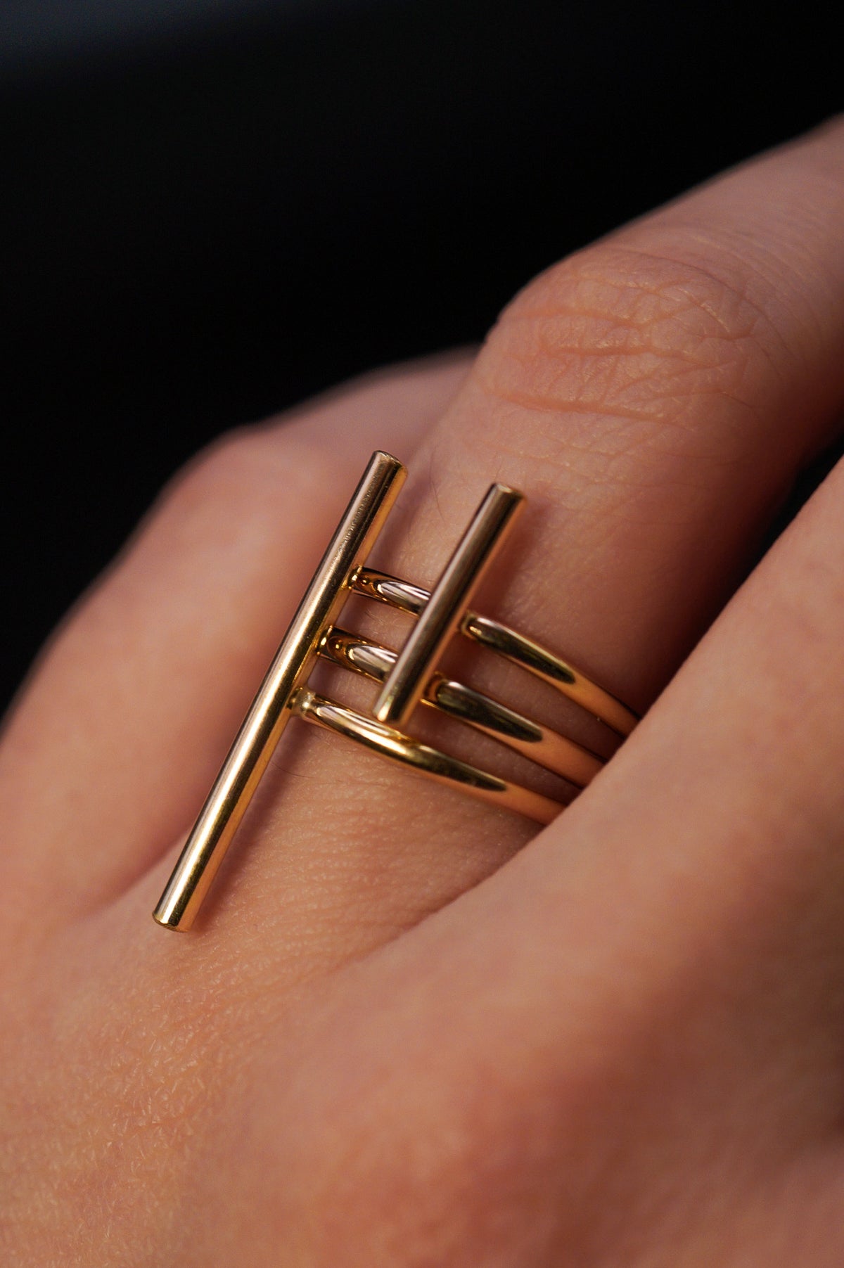Mini Bar Ring, 14K Gold Fill