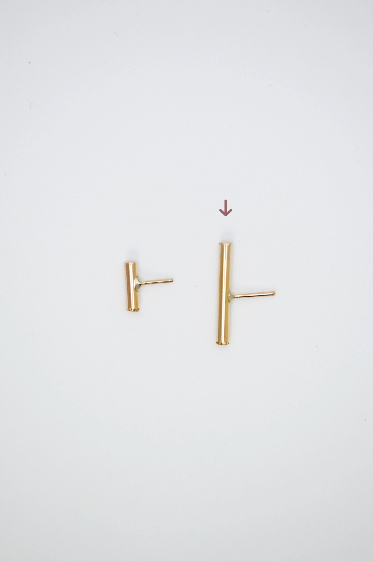 Mini Bar Flat Back Stud Earring