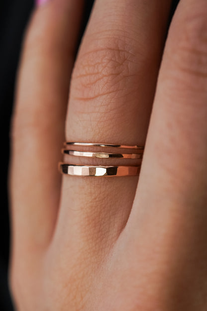 Extra Thick Ring, 14K Rose Gold Fill