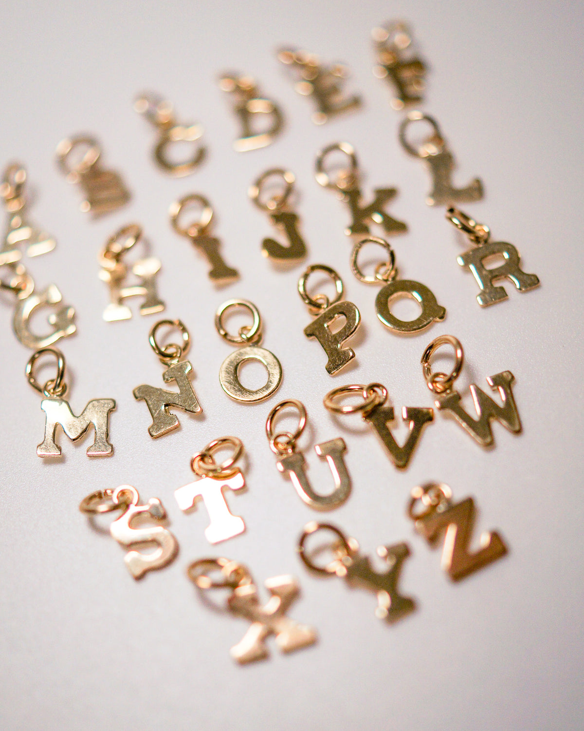 Blocky Letter Necklace, 14K Gold Fill