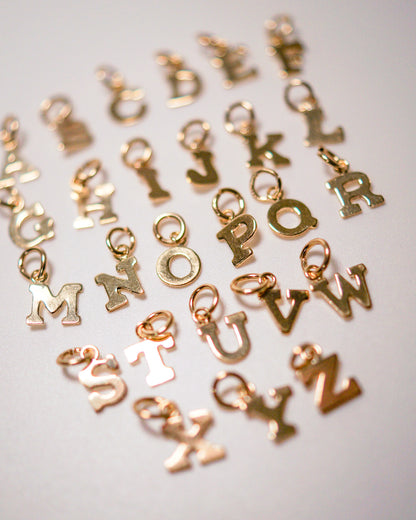 Blocky Letter Necklace, 14K Gold Fill
